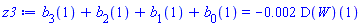 b[3](1)+b[2](1)+b[1](1)+b[0](1) = -0.2e-2*(D(W))(1)
