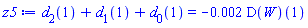 d[2](1)+d[1](1)+d[0](1) = -0.2e-2*(D(W))(1)