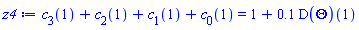 c[3](1)+c[2](1)+c[1](1)+c[0](1) = 1+.1*(D(Theta))(1)