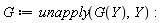 G := unapply(G(Y), Y)