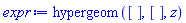 hypergeom([], [], z)