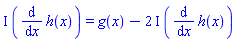 I*(diff(h(x), x)) = g(x)-(2*I)*(diff(h(x), x))