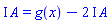 I*A = g(x)-(2*I)*A