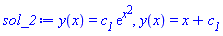 y(x) = c__1*exp(x^2), y(x) = x+c__1