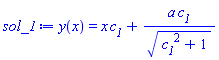 y(x) = x*c__1+a*c__1/(c__1^2+1)^(1/2)
