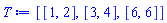 [[1, 2], [3, 4], [6, 6]]