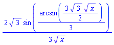 (2/3)*3^(1/2)*sin((1/3)*arcsin((3/2)*3^(1/2)*x^(1/2)))/x^(1/2)