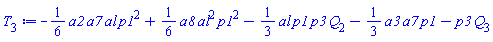 -(1/6)*a2*a7*al*p1^2+(1/6)*a8*al^2*p1^2-(1/3)*al*p1*p3*Q[2]-(1/3)*a3*a7*p1-p3*Q[3]