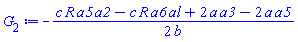 -(1/2)*(R*a2*a5*c-R*a6*al*c+2*a*a3-2*a*a5)/b