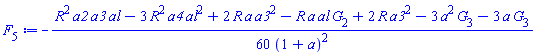-(1/60)*(R^2*a2*a3*al-3*R^2*a4*al^2+2*R*a*a3^2-R*a*al*G[2]+2*R*a3^2-3*a^2*G[3]-3*a*G[3])/(1+a)^2