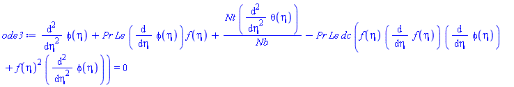diff(diff(phi(eta), eta), eta)+Pr*Le*(diff(phi(eta), eta))*f(eta)+Nt*(diff(diff(theta(eta), eta), eta))/Nb-Pr*Le*dc*(f(eta)*(diff(f(eta), eta))*(diff(phi(eta), eta))+f(eta)^2*(diff(diff(phi(eta), eta), eta))) = 0