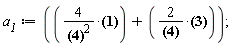 a__1 := 4/.1^2*.4556+2/(.1)*.2865