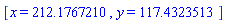 [x = 212.1767210, y = 117.4323513]