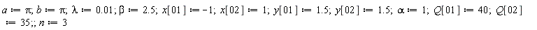 a := Pi; b := Pi; lambda := 0.1e-1; beta := 2.5; x[1] := -1; x[2] := 1; y[1] := 1.5; y[2] := 1.5; alpha := 1; Q[1] := 40; Q[2] := 35; n := 3