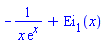 -1/(x*exp(x))+Ei(1, x)