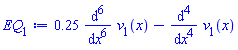 .25*(diff(diff(diff(diff(diff(diff(v[1](x), x), x), x), x), x), x))-(diff(diff(diff(diff(v[1](x), x), x), x), x))