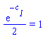 (1/2)*exp(-c__1) = 1