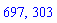 697, 303