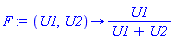 proc (U1, U2) options operator, arrow; U1/(U1+U2) end proc