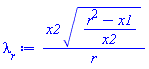 x2*((r^2-x1)/x2)^(1/2)/r