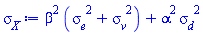 beta^2*(sigma__e^2+sigma__v^2)+alpha^2*sigma__d^2