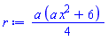 (1/4)*a*(a*x^2+6)