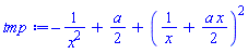 -1/x^2+(1/2)*a+(1/x+(1/2)*a*x)^2