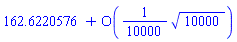 162.6220576+O((1/10000)*10000^(1/2))