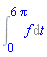 Int(f, t = 0 .. 6*Pi)