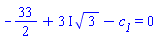 -33/2+(3*I)*3^(1/2)-c__1 = 0