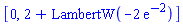 [0, 2+LambertW(-2*exp(-2))]