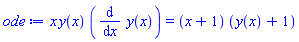 x*y(x)*(diff(y(x), x)) = (x+1)*(y(x)+1)