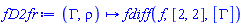 proc (Gamma, rho) options operator, arrow; fdiff(f, [2, 2], [Gamma]) end proc