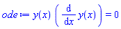 ode := y(x)*(diff(y(x), x)) = 0