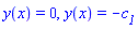y(x) = 0, y(x) = -c__1