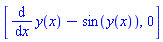 [diff(y(x), x)-sin(y(x)), 0]
