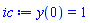 y(0) = 1
