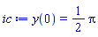 y(0) = (1/2)*Pi