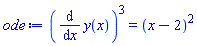 (diff(y(x), x))^3 = (x-2)^2