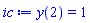 y(2) = 1