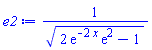 1/(2*exp(-2*x)*exp(2)-1)^(1/2)