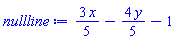 (3/5)*x-(4/5)*y-1