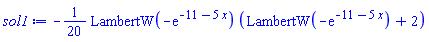-(1/20)*LambertW(-exp(-11-5*x))*(LambertW(-exp(-11-5*x))+2)