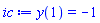 y(1) = -1