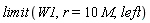 limit(W1, r = 10*M, left)