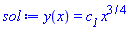 y(x) = c__1*x^(3/4)