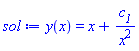 y(x) = x+c__1/x^2
