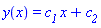 y(x) = c__1*x+c__2