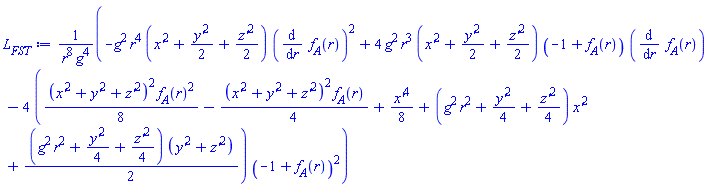 (-g^2*r^4*(`x'`^2+(1/2)*`y'`^2+(1/2)*`z'`^2)*(diff(f__A(r), r))^2+4*g^2*r^3*(`x'`^2+(1/2)*`y'`^2+(1/2)*`z'`^2)*(-1+f__A(r))*(diff(f__A(r), r))-4*((1/8)*(`x'`^2+`y'`^2+`z'`^2)^2*f__A(r)^2-(1/4)*(`x'`^2+`y'`^2+`z'`^2)^2*f__A(r)+(1/8)*`x'`^4+(g^2*r^2+(1/4)*`y'`^2+(1/4)*`z'`^2)*`x'`^2+(1/2)*(g^2*r^2+(1/4)*`y'`^2+(1/4)*`z'`^2)*(`y'`^2+`z'`^2))*(-1+f__A(r))^2)/(r^8*g^4)