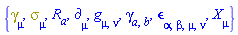 {Physics:-Dgamma[mu], Physics:-Psigma[mu], R[a], Physics:-d_[mu], Physics:-g_[mu, nu], Physics:-gamma_[a, b], Physics:-LeviCivita[alpha, beta, mu, nu], Physics:-SpaceTimeVector[mu](X)}